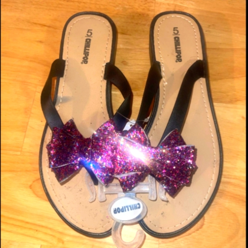 Chilipop Pink sparkle Bow sandals